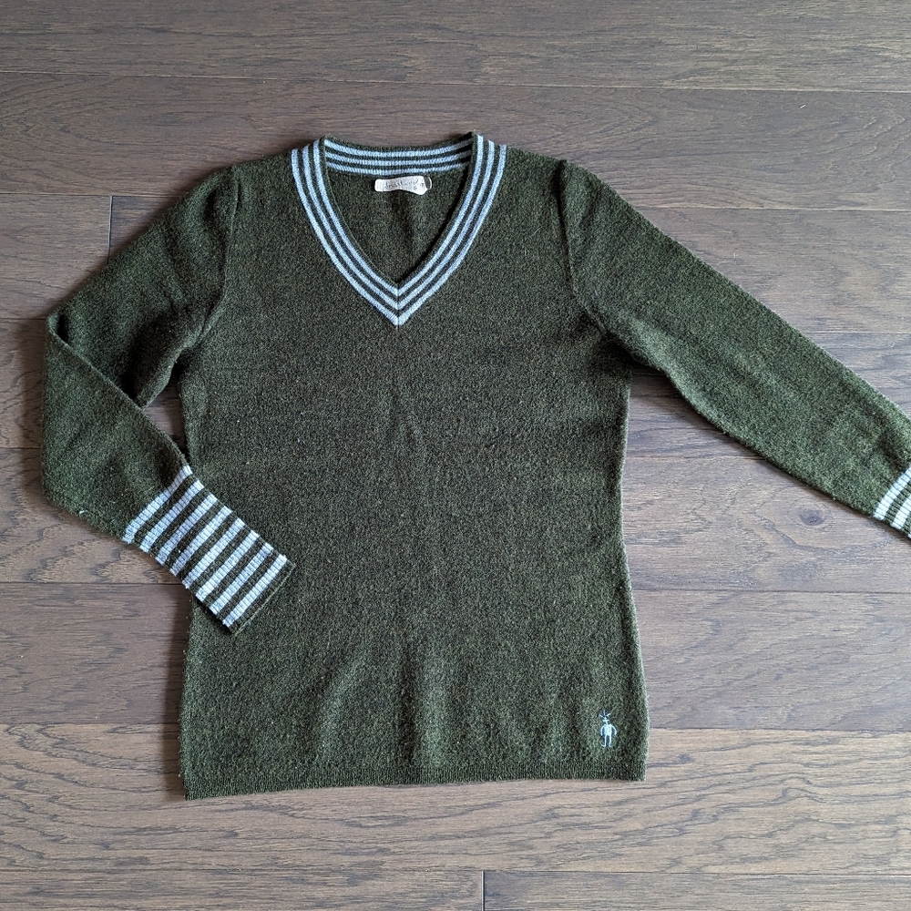 Smartwool Green/Blue 100% Merino Wool Sweater Size Small - Picture 6 of 6